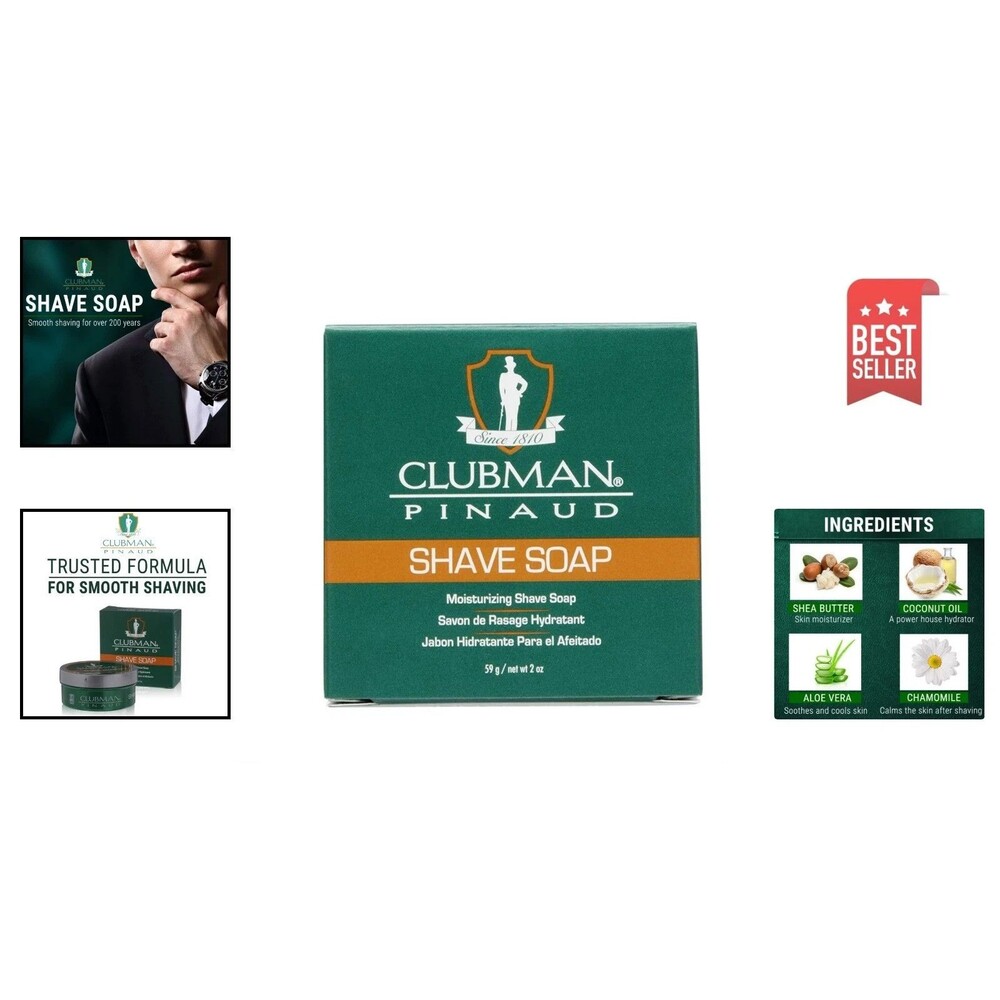 Clubman Pinaud Moisturizing Shave Soap 2oz
